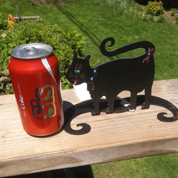 Claudine Buell metal cat sculpture modern fun whimsical art - Picture 8 of 16
